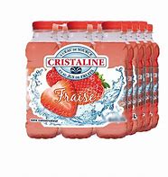 Pack de 6 Bouteilles  Eau Cristaline aromatisée fraise   , 50cl